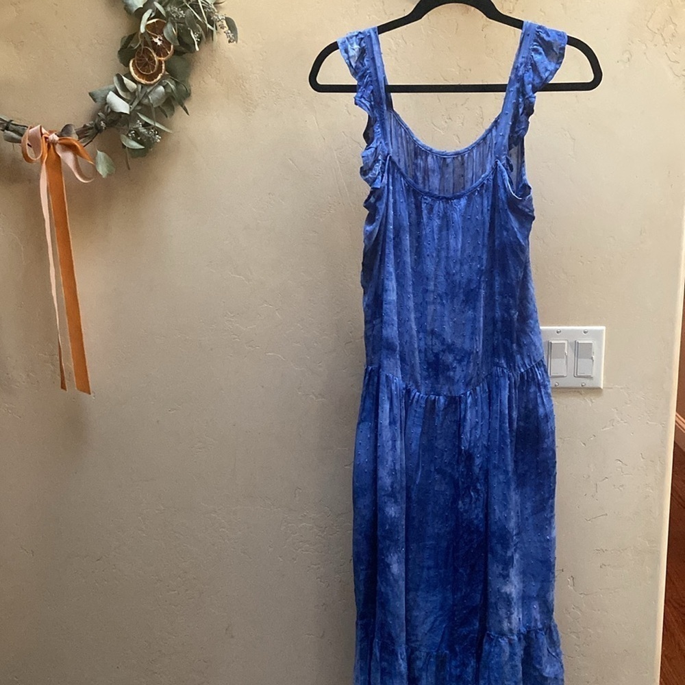 Sz S BB Dakota Steve Madden Blue Tie Dye Tiered Sundress w/Adj Straps BM108631 - Picture 6 of 8